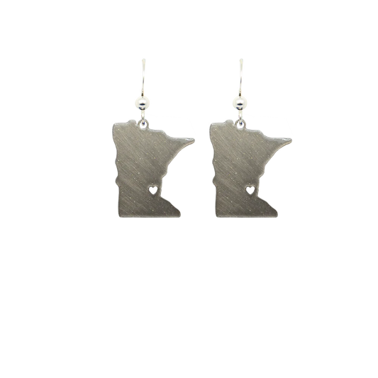 Stainless I Heart Minnesota Earrings