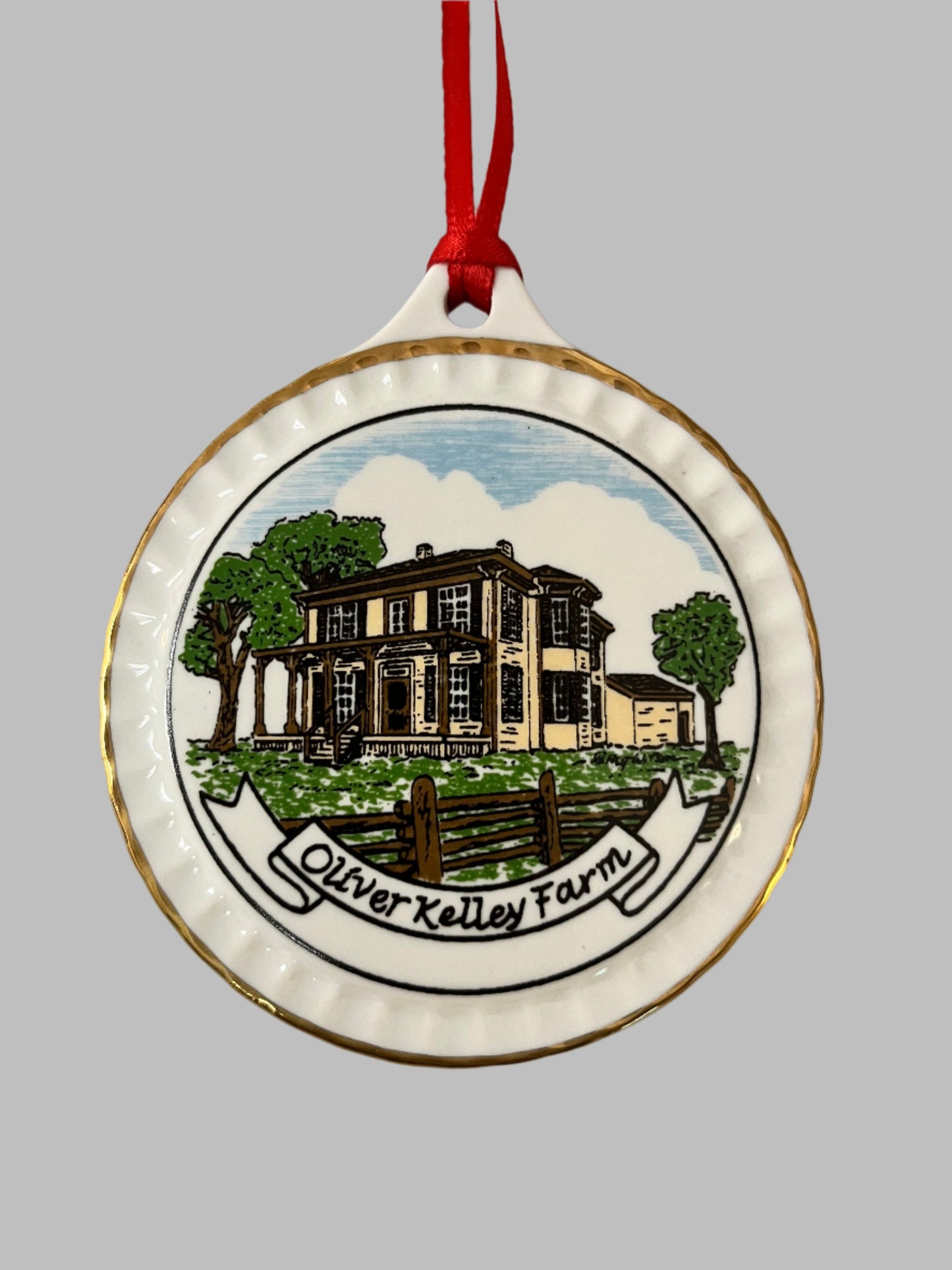 Oliver Kelley Farm Round Ornament