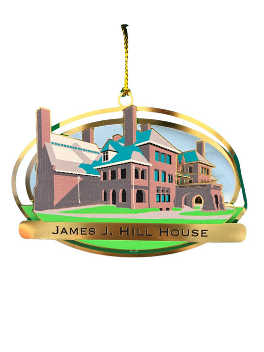 James J. Hill Painted Brass Ornament