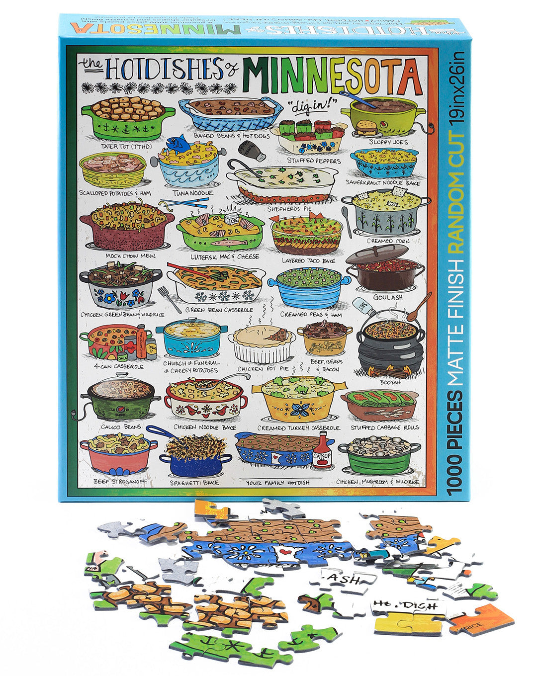 The Hotdishes of Minnesota 1000 PC Puzzle