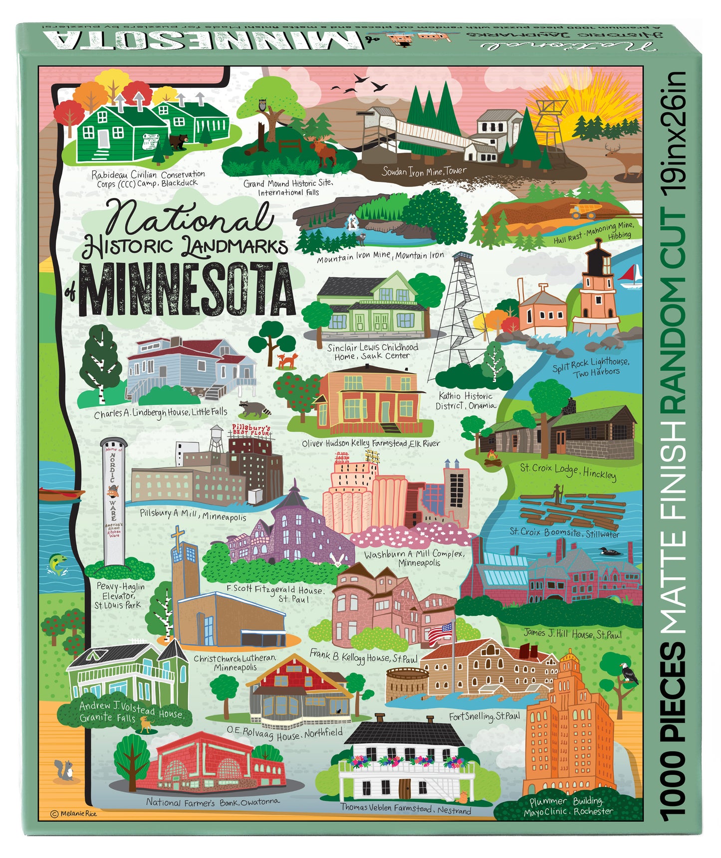 Historical Landmarks of Minnesota 1000 PC Puzzle