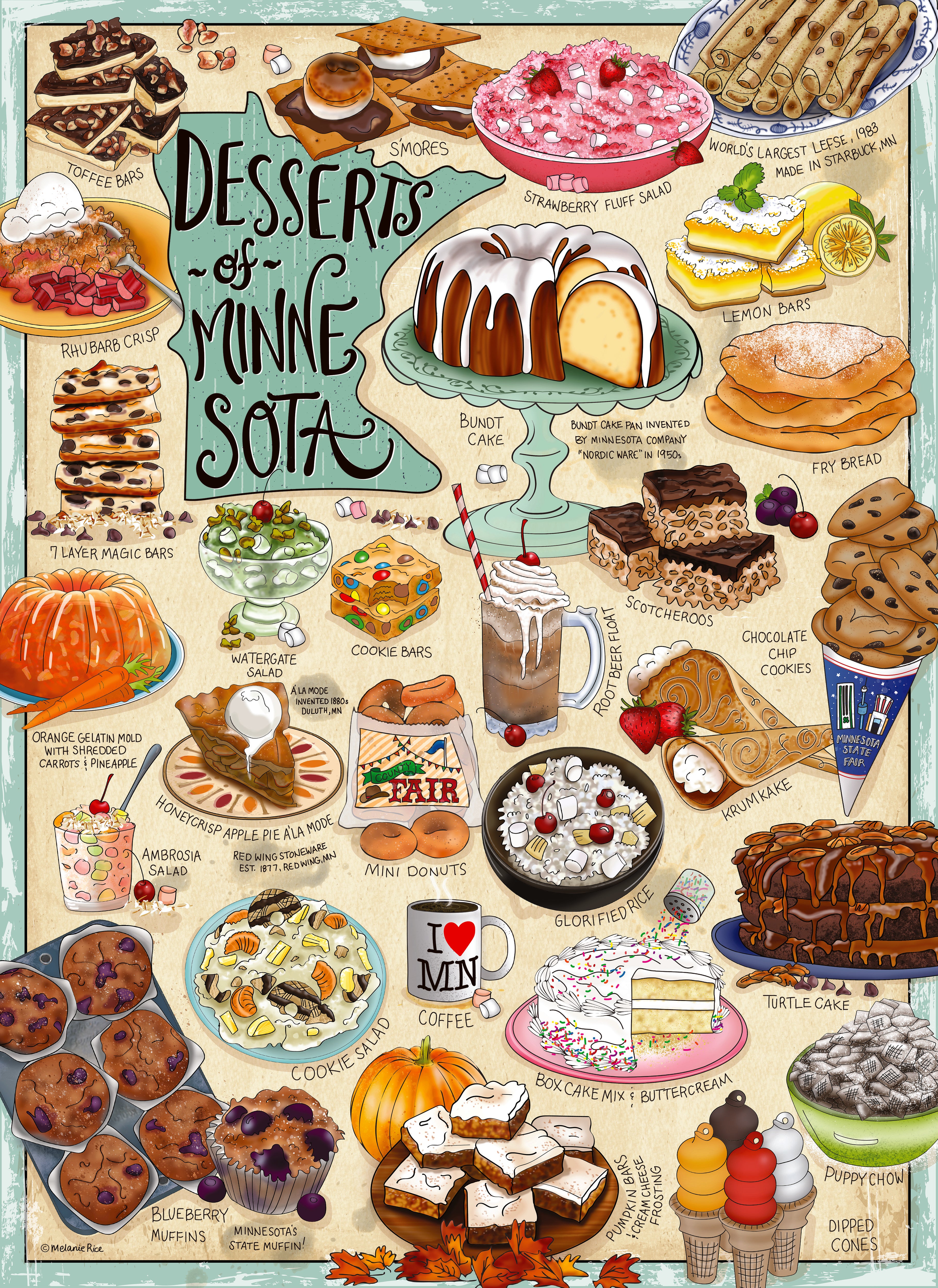 Desserts of Minnesota 1000 Piece Puzzle – Minnesota Historical Society