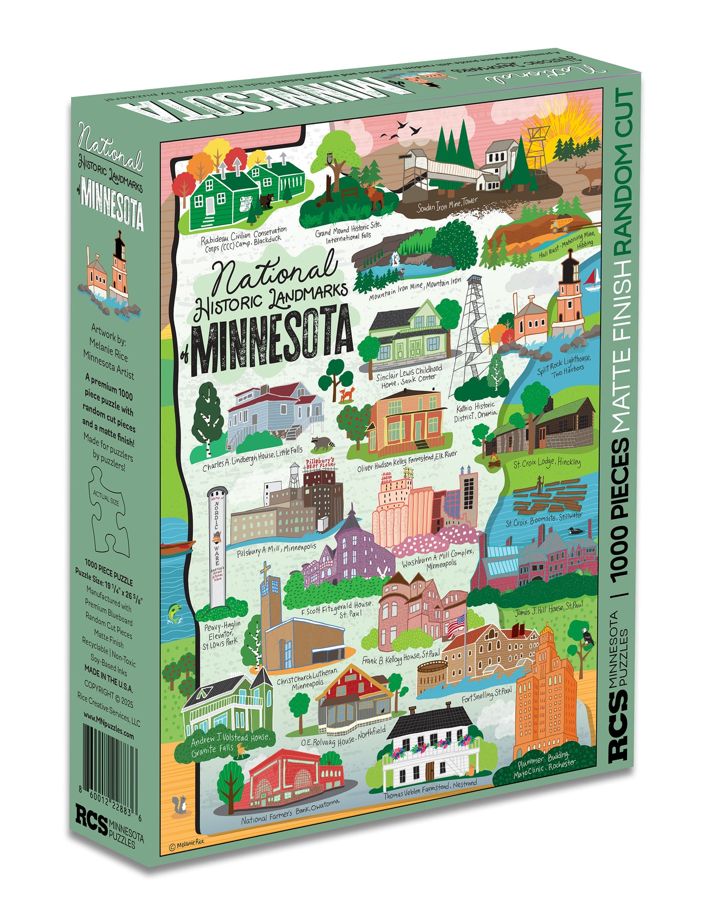 Historical Landmarks of Minnesota 1000 PC Puzzle