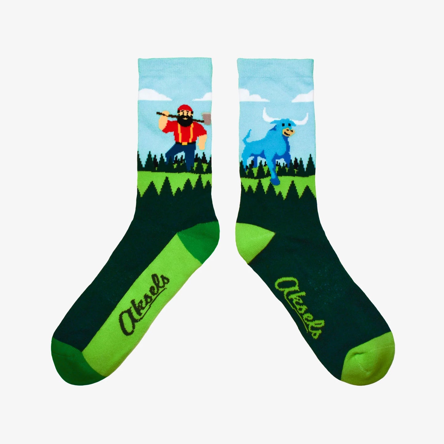 Paul Bunyan And Babe Split Pair Sock