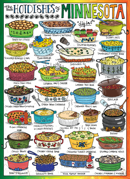 The Hotdishes of Minnesota 1000 PC Puzzle