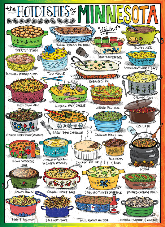 The Hotdishes of Minnesota 1000 PC Puzzle