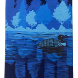 Loon Tea Towel - Navy Background