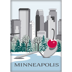 Minneapolis Winter Skyline Magnet