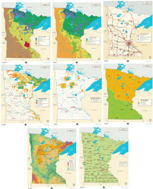 Minnesota Maps Poster Set