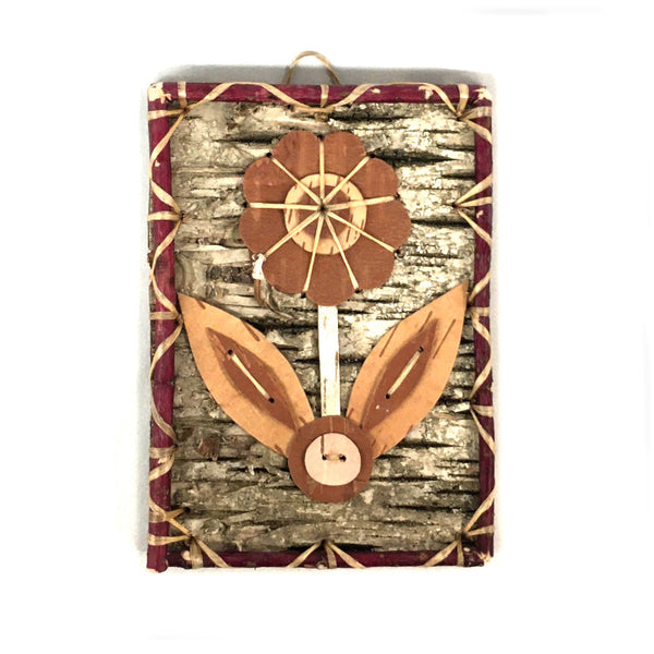 Birch Bark Floral Picture