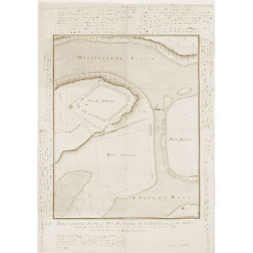 Topographical Sketch of Fort St. Anthony (Fort Snelling), 1823