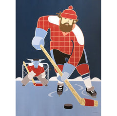 Paul Bunyan and Babe Hockey Print